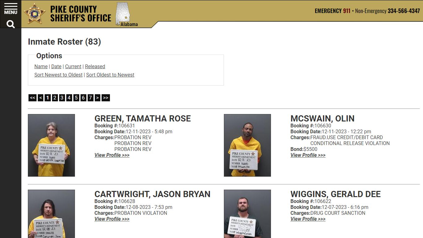 Inmate Roster - Current Inmates Booking Date Descending - Pike County ...